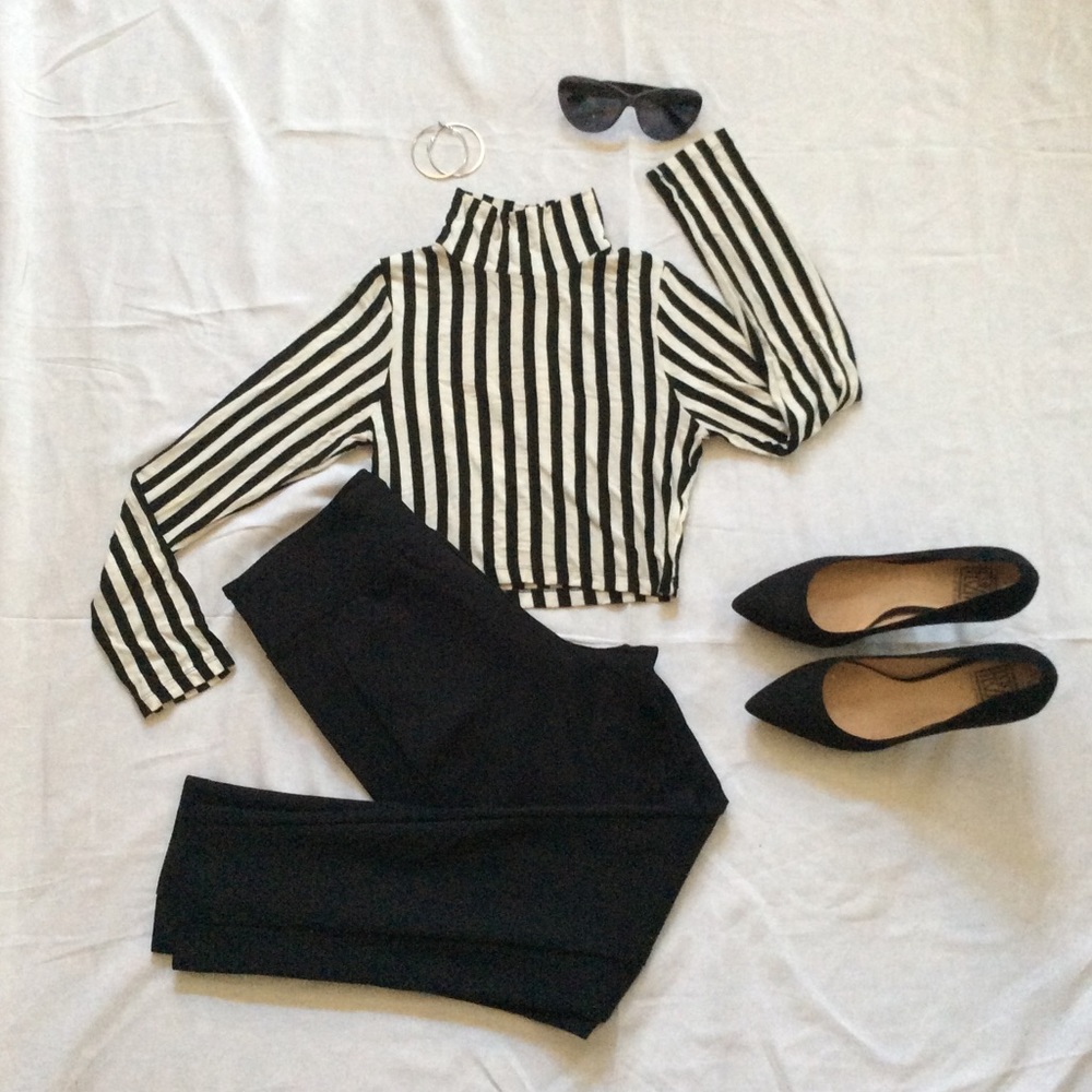 Cropped Black Trousers (Trousers only)